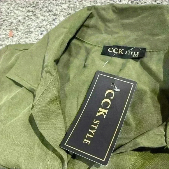 CCK Style Olive Green Parachute Cargo Jumpsuit NWT- Women’s Small/36 - Picture 2 of 11